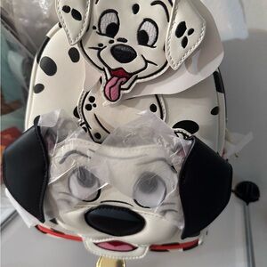 Loungefly Dalmatian Dog Carrier - Black and White - w/card holder